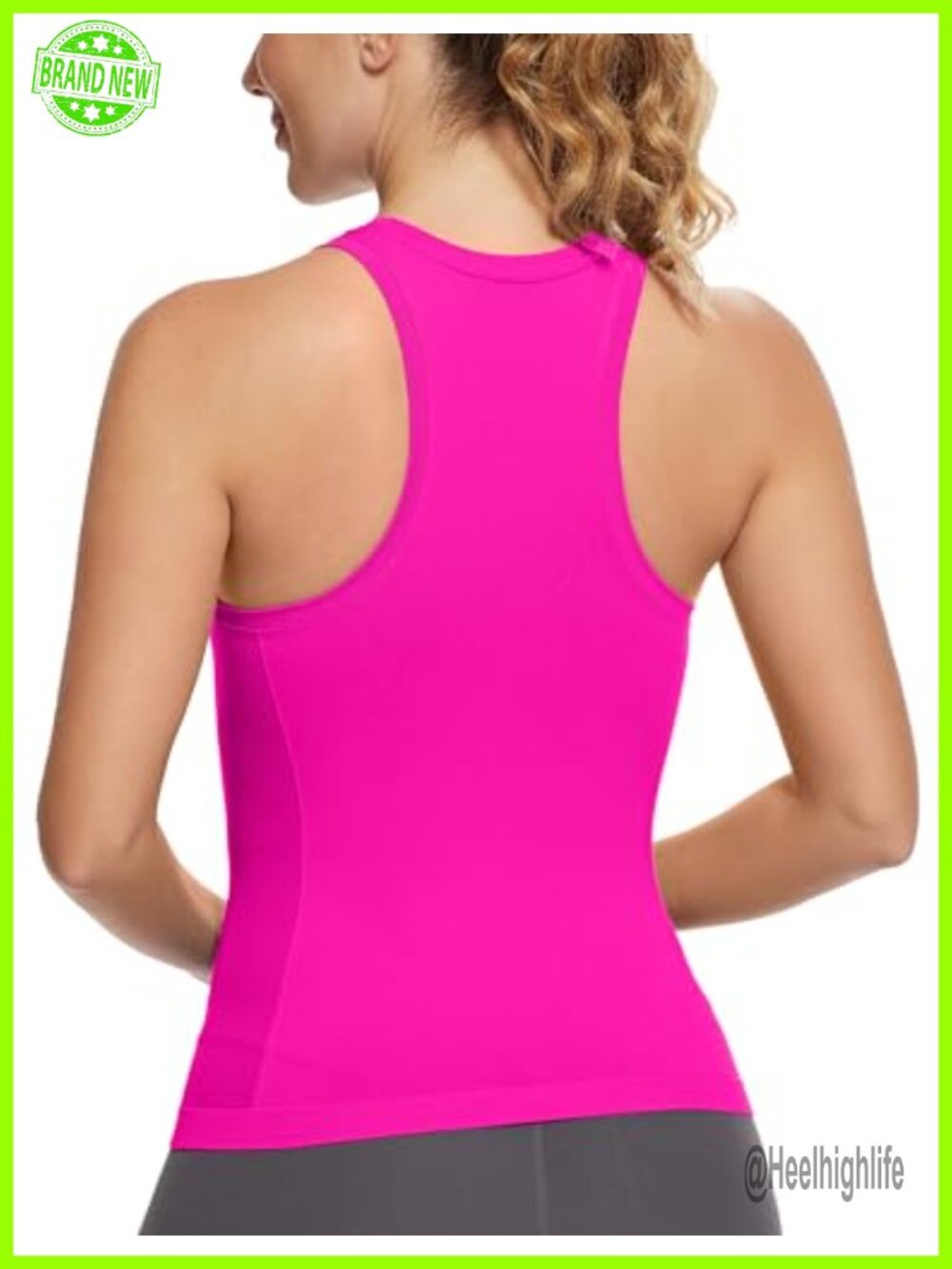 Seamless Racerback Workout Tank Top for Women Yoga Athletic Shirt